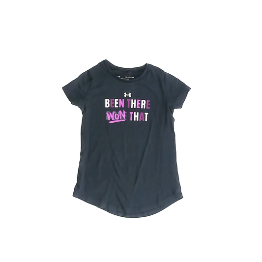 Under Armour Girls Black T-Shirt Size: XS (7 Years) Black
