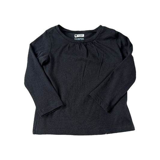 Harper Canyon Girls Black Long Sleeve Shirt Size: 18 months Black