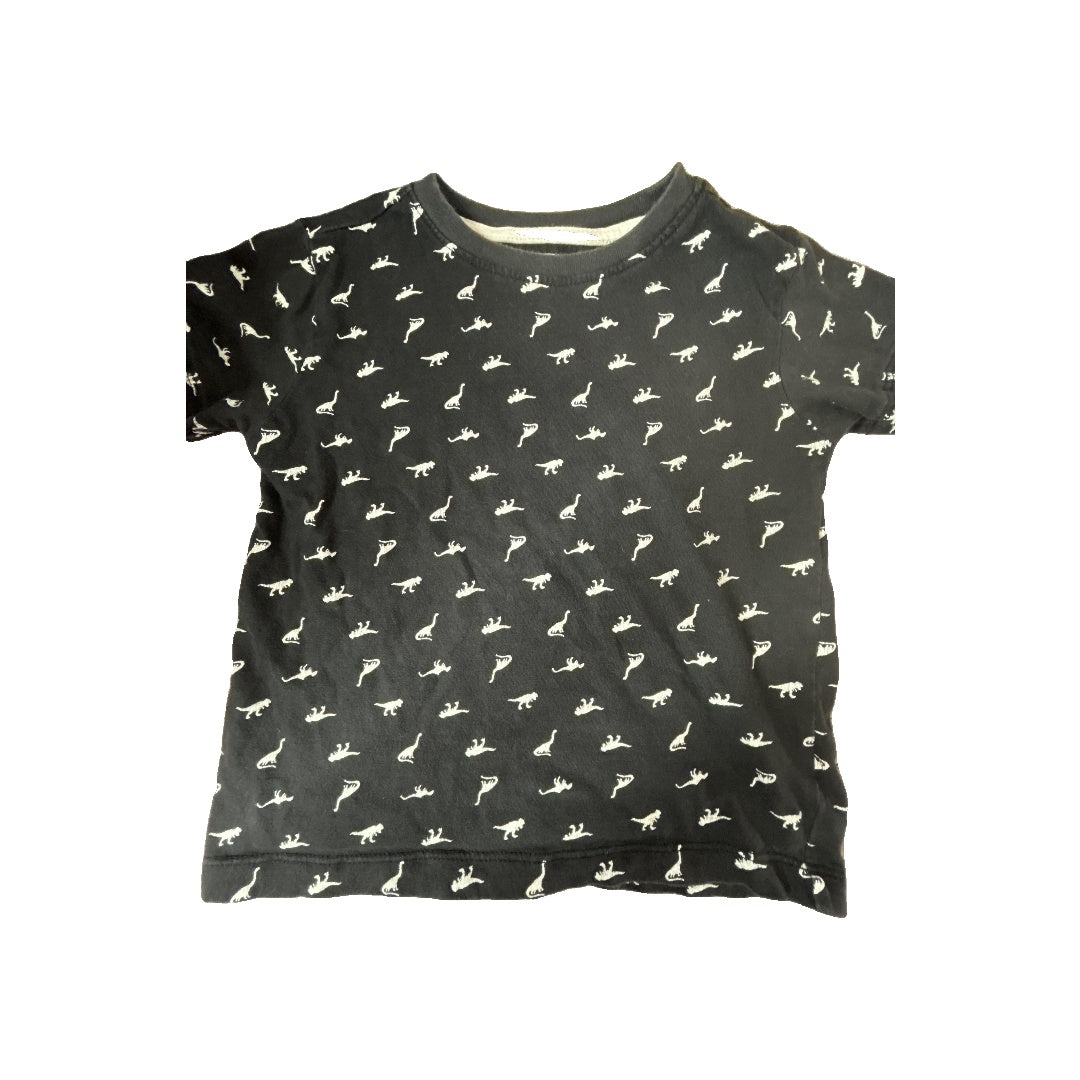 Boys Black Short Sleeve Shirt Size: 3T Black