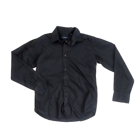 Nautica Boys Black Button Down Long Sleeve Size: 10 Black