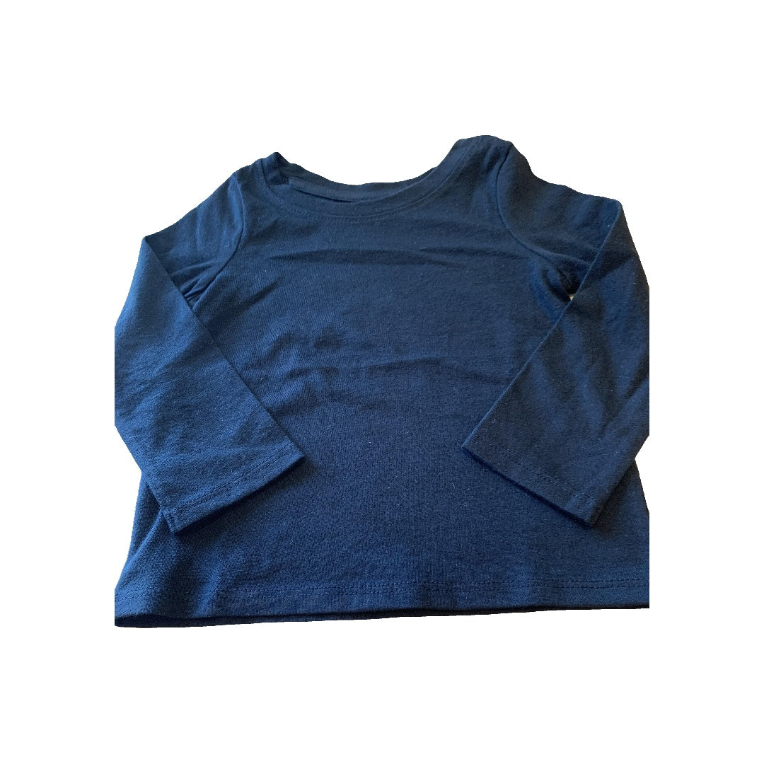Cat & Jack Boys Black Long Sleeve T-Shirt Size: 12M Black