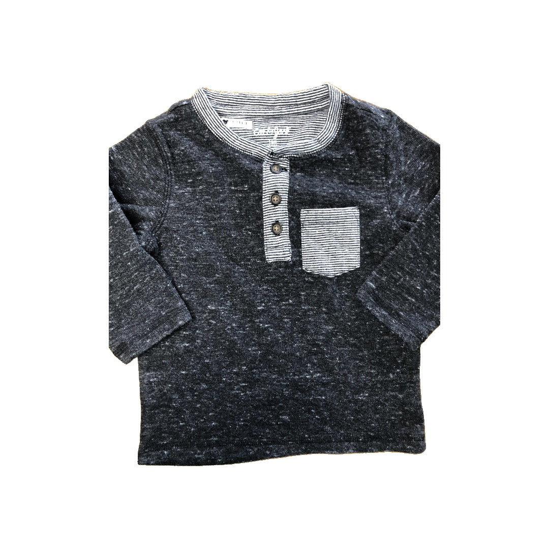 Cat & Jack Boys Black Long Sleeve T-Shirt Size: 18 months Black