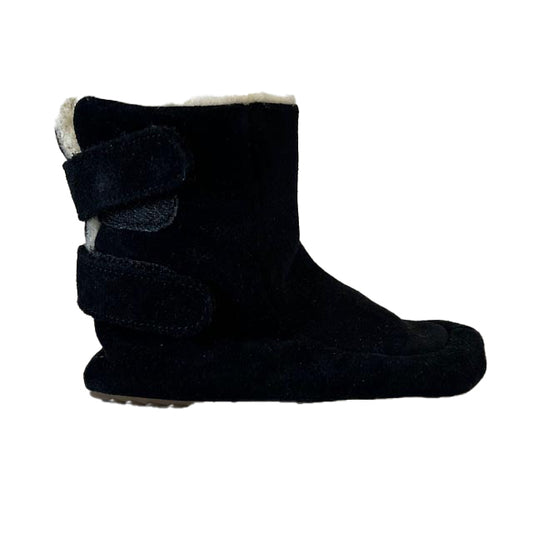 Pom Pom Unisex Black Suede Boots Size: 5 Toddler