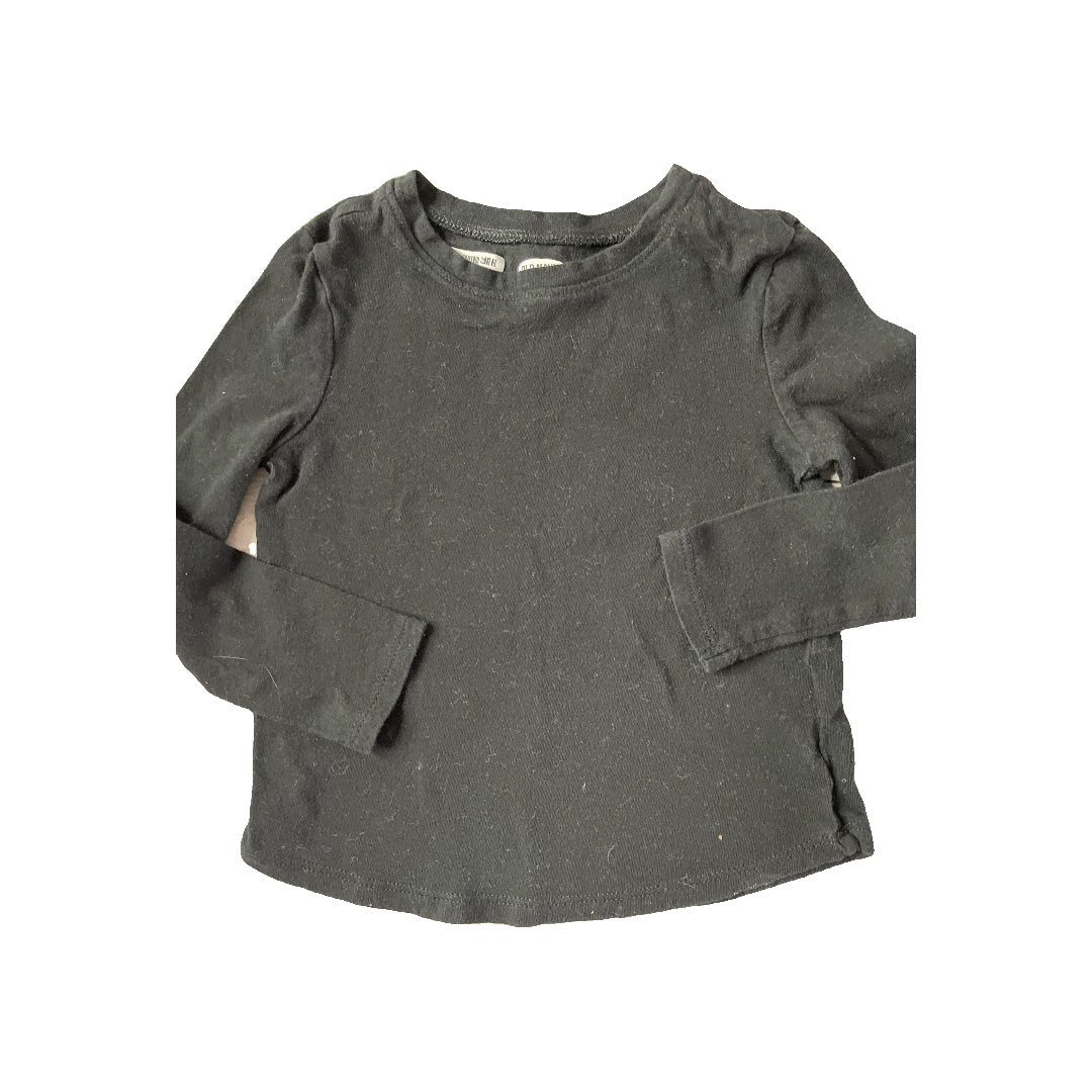 Old Navy Girls Black Long Sleeve T-Shirt Size: 2T Black
