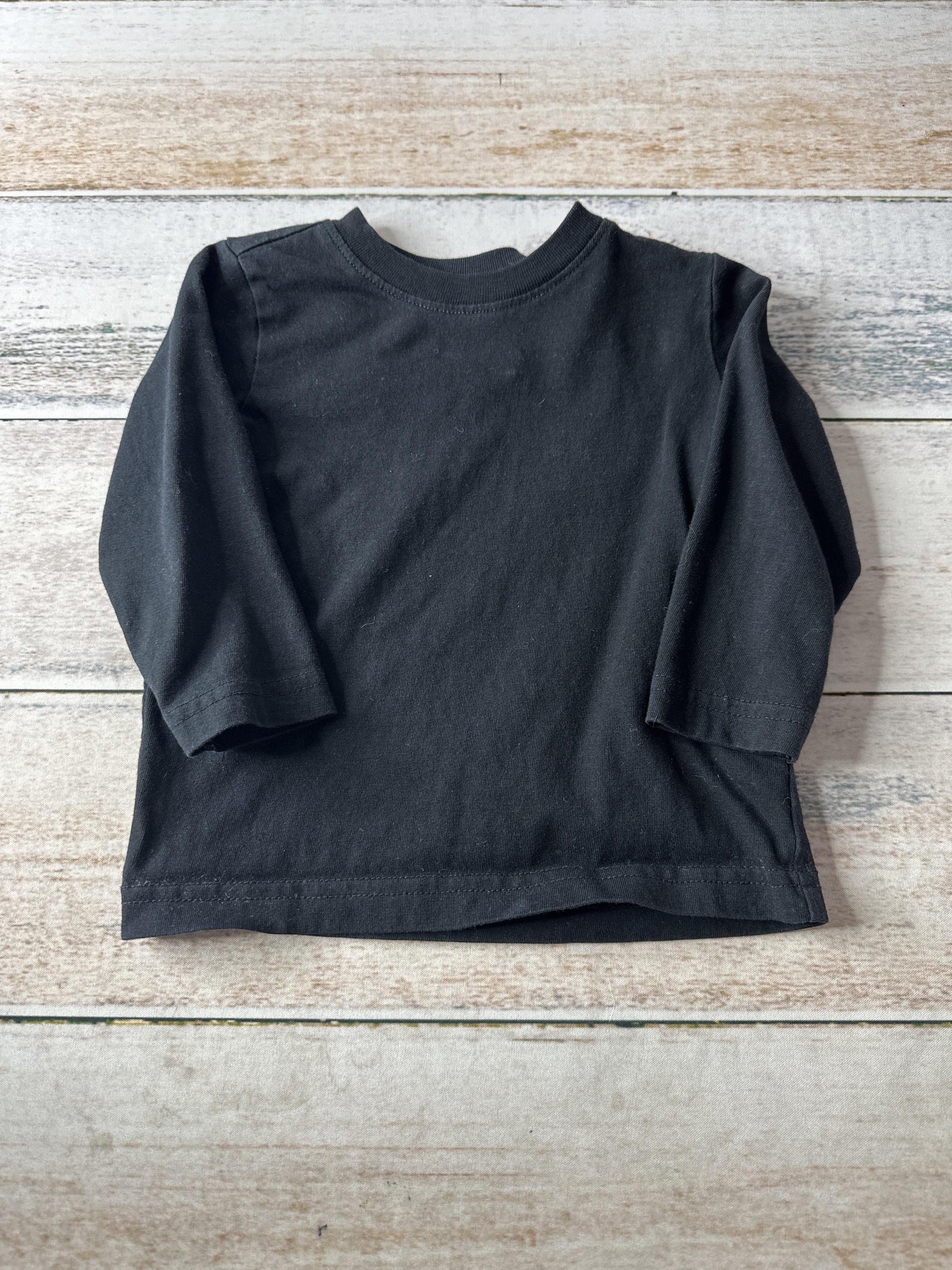 Primary Unisex Black Long Sleeve Shirt Size: 6-12 months Black