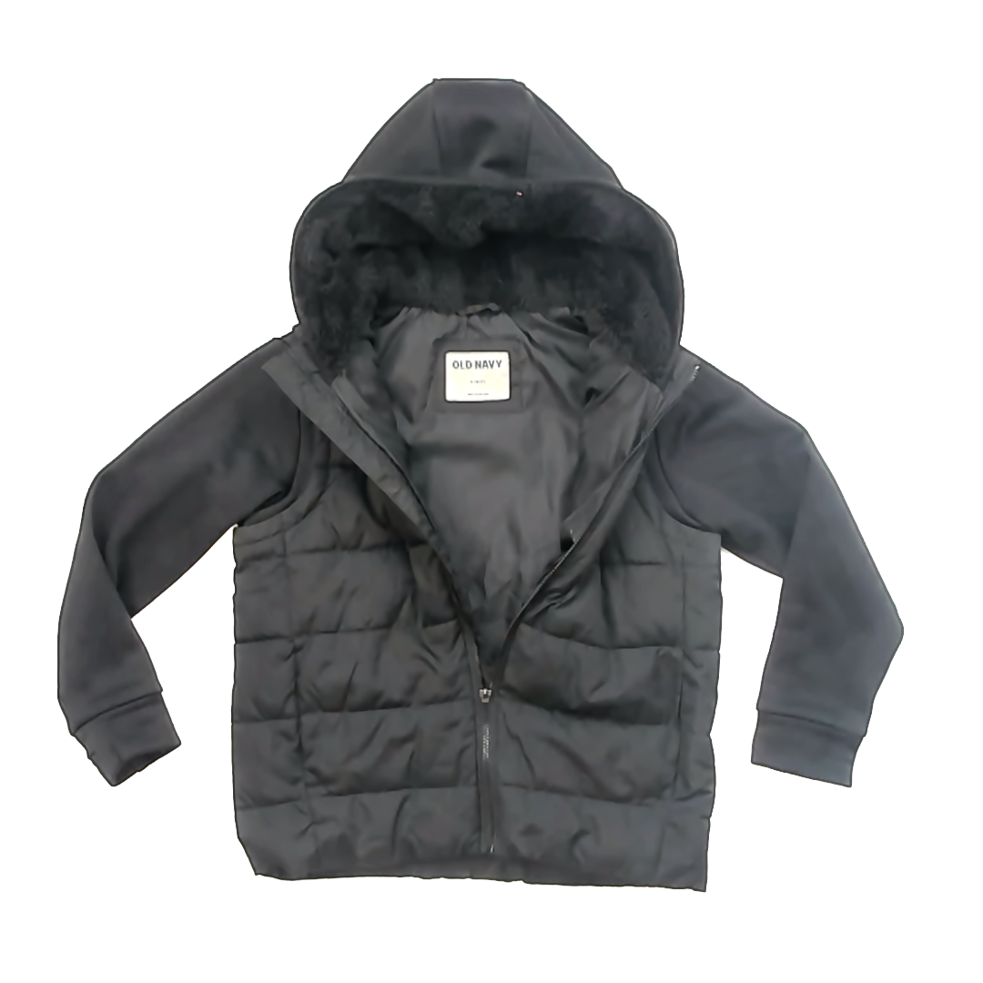 Old Navy Boys Black Jacket Size: 6-7 Years Black
