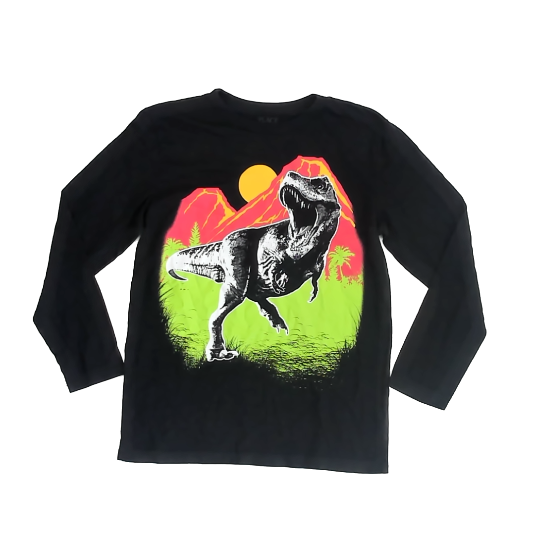 Children's Place Girls Black Long Sleeve T-Shirt Size: 10-12 Years Black