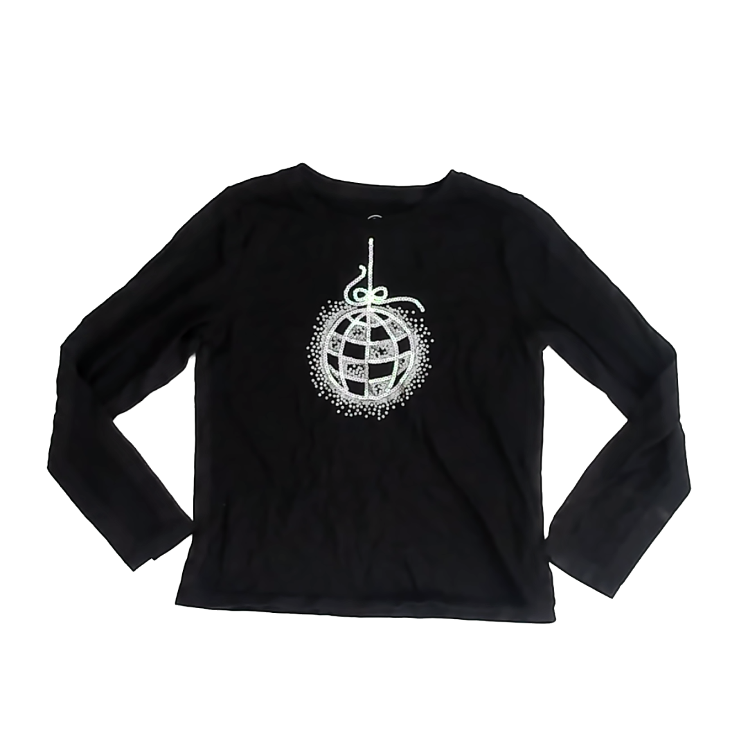Wonder Nation Girls Black Long Sleeve T-Shirt Size: 7-8 Years Black