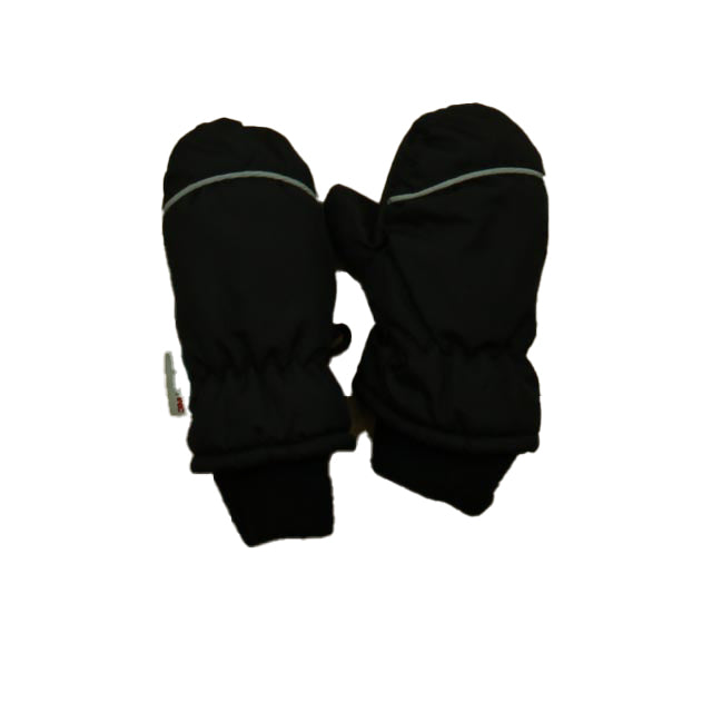 Target Unisex Black Mittens Size: 12-24 Months