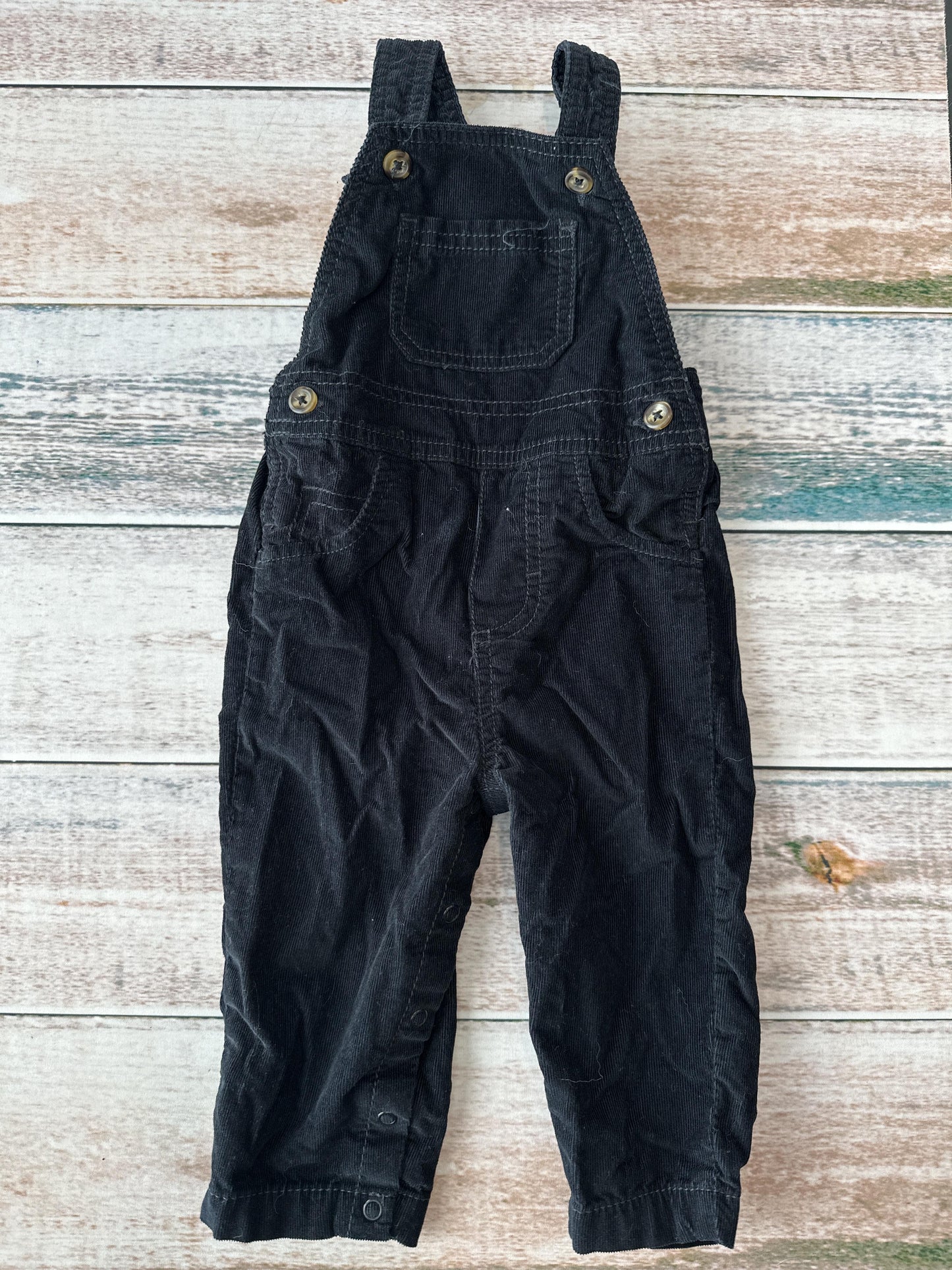 Carters Boys Black Overalls Size: 12 months Black