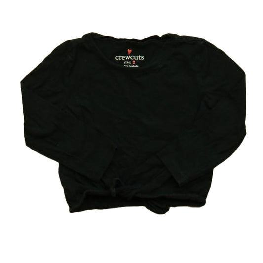 Crewcuts Girls Black Long Sleeve T-Shirt Size: 2T Black