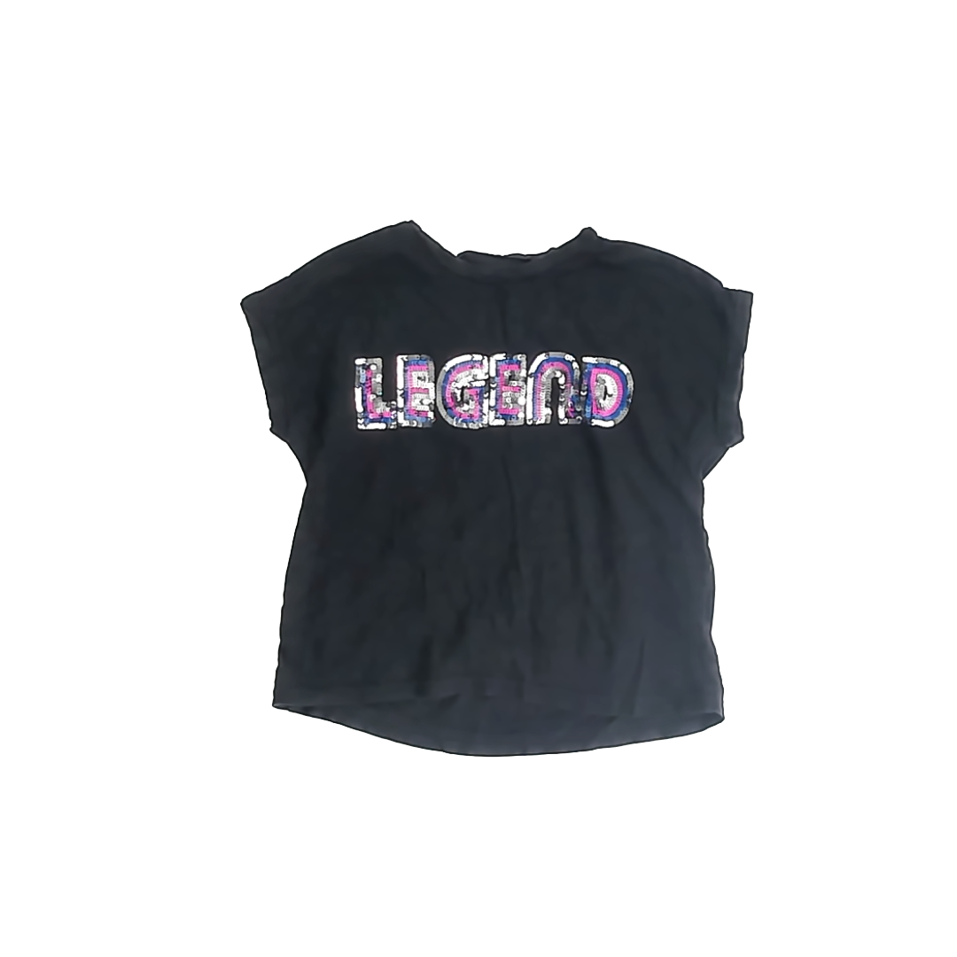 Rockets Of Awesome Girls Black T-Shirt Size: 7 Years Black