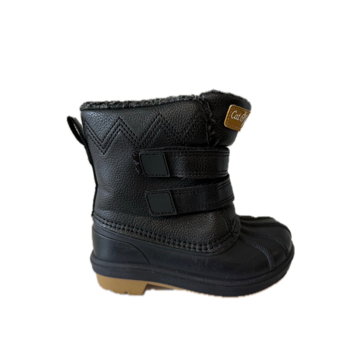 Cat & Jack Boys Black Boots Size: 7 Toddler Black
