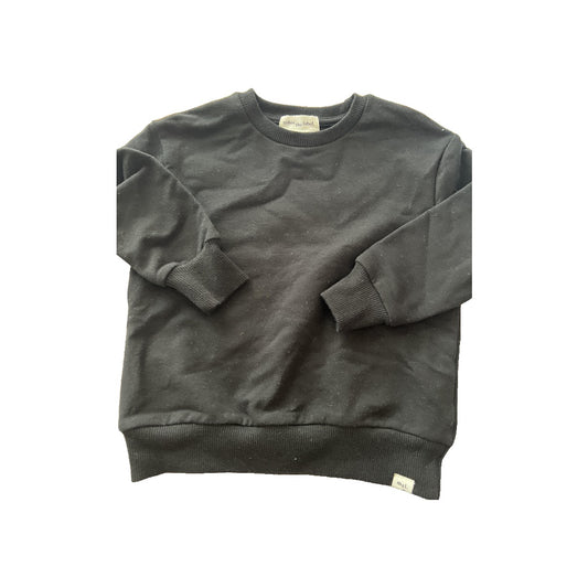 Miles Unisex Black Sweatshirt Size: 2T Black
