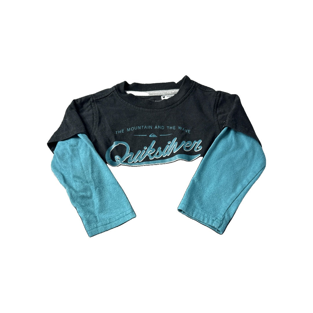 Unisex Black Long Sleeve T-Shirt Size: 3T Black