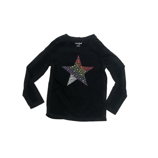 Cat & Jack Girls Black Long Sleeve T-Shirt Size: 6 Years Black