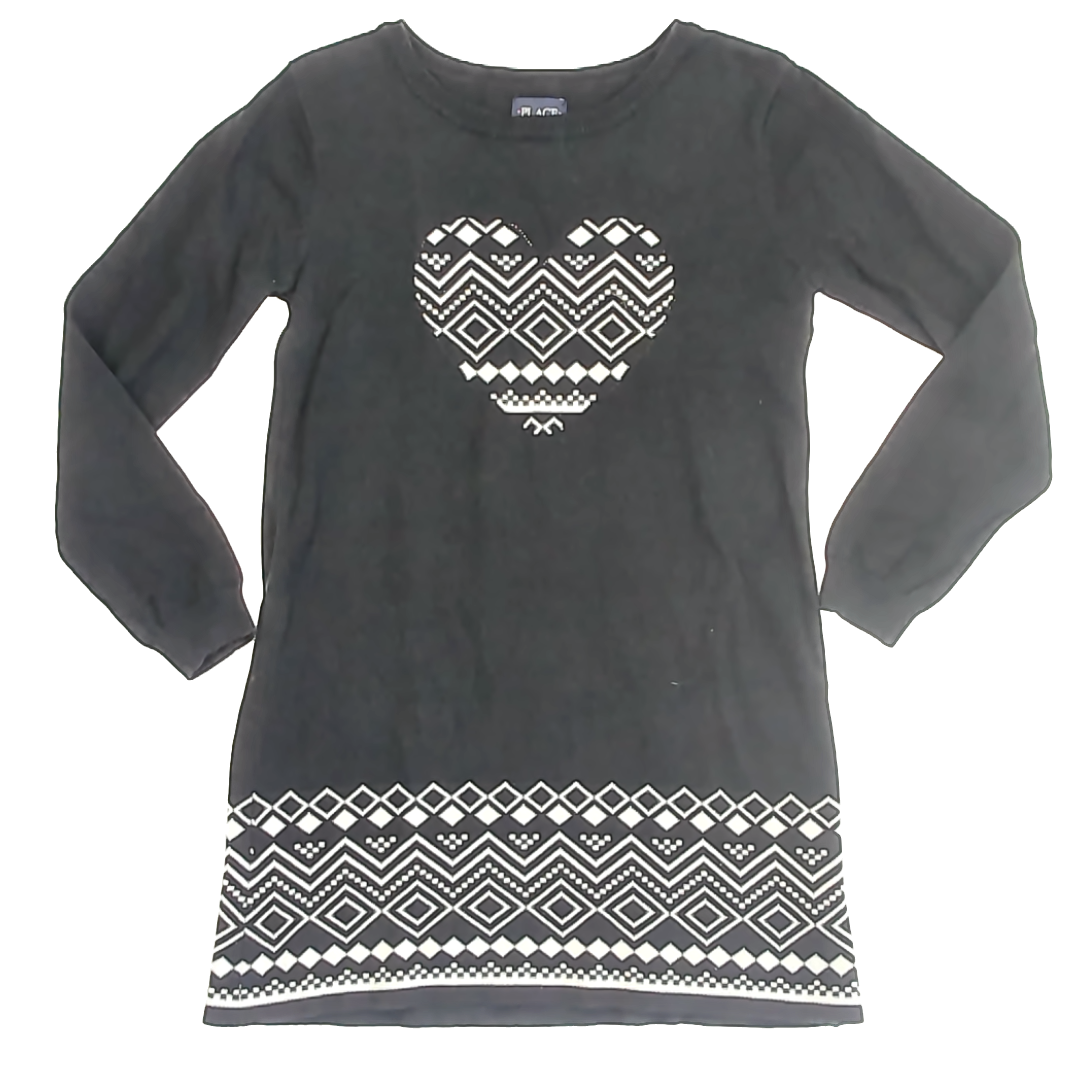 Children's Place Girls Black Sweater Dress Size: 16 Years Black