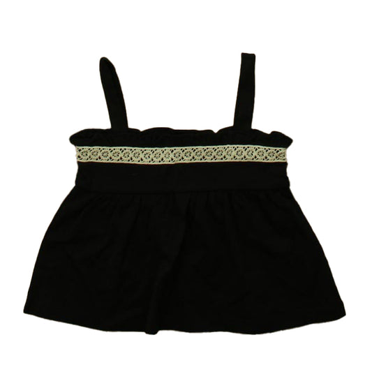 Janie and Jack Girls Black Tank Top Size: 3T Black