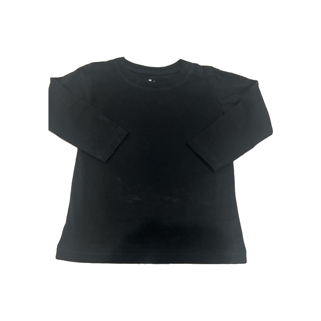 Primary Boys Black Long Sleeve Shirt Size: 12-18 months Black