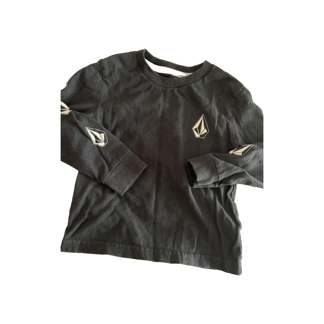 Volcom Boys Black Long Sleeve Shirt Size: 2T Black