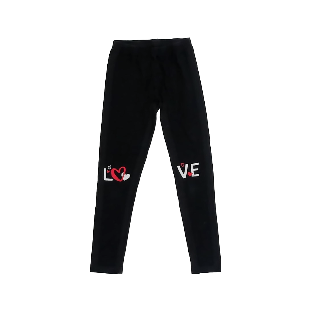 Fab Kids Girls Black Leggings Size: 6-7 Years Black