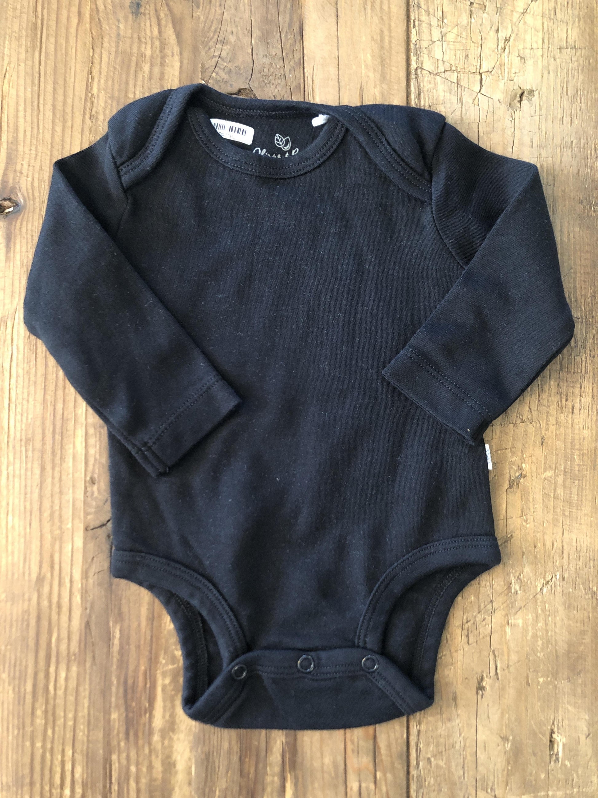 Oliver & Rain Boys Black Onesie Size: 3 months Black