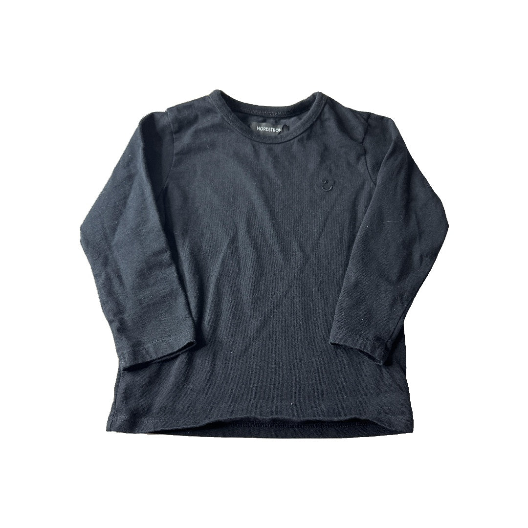 Nordstrom Boys Black Long Sleeve Shirt Size: 2T Black