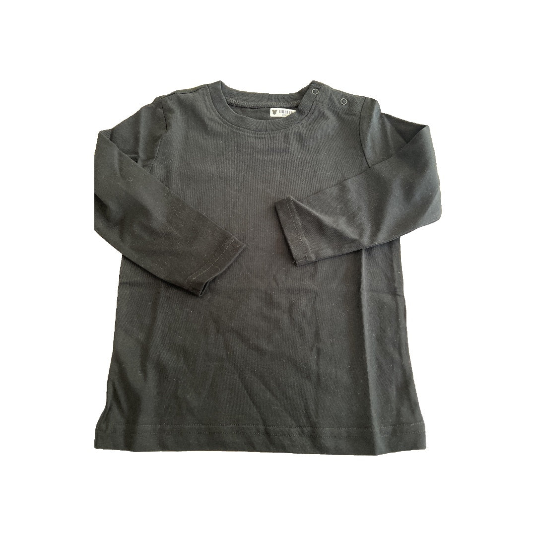 Primary Boys Black Long Sleeve Shirt Size: 18-24 months Black