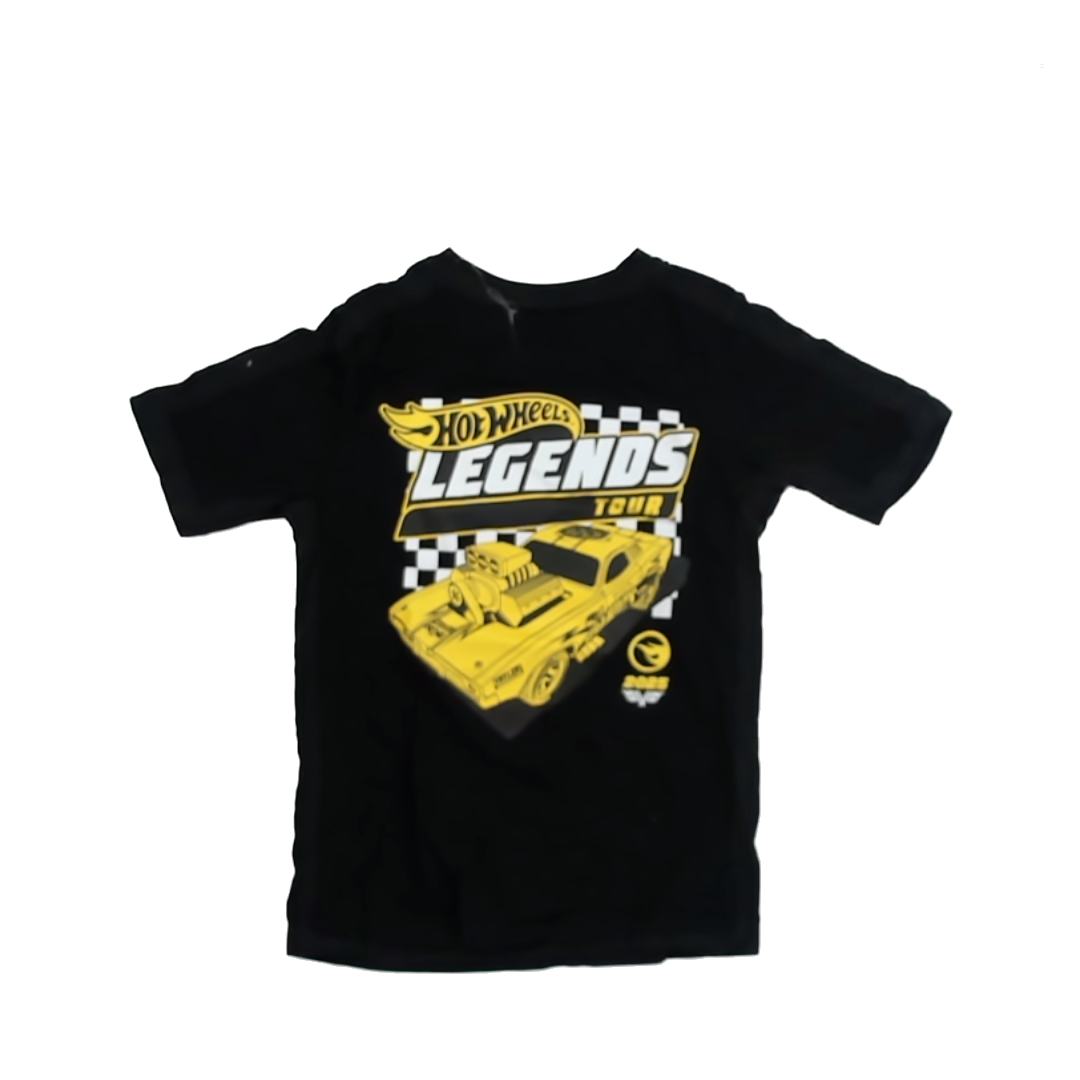 Hot Wheels Boys Black T-Shirt Size: M (8) Black