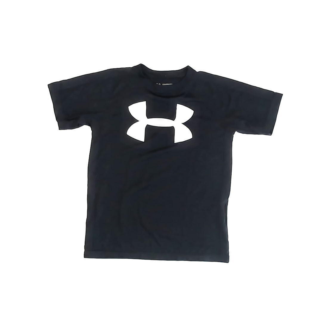 Under Armour Boys Black Athletic Top Size: 7 Years (YXS) Black