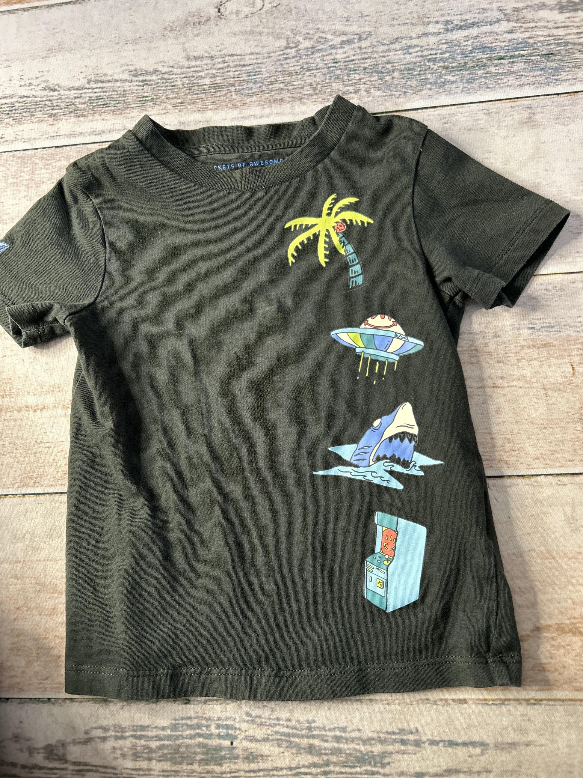 Rockets of Awesome Unisex Black Short Sleeve Shirt Size: 2T Black