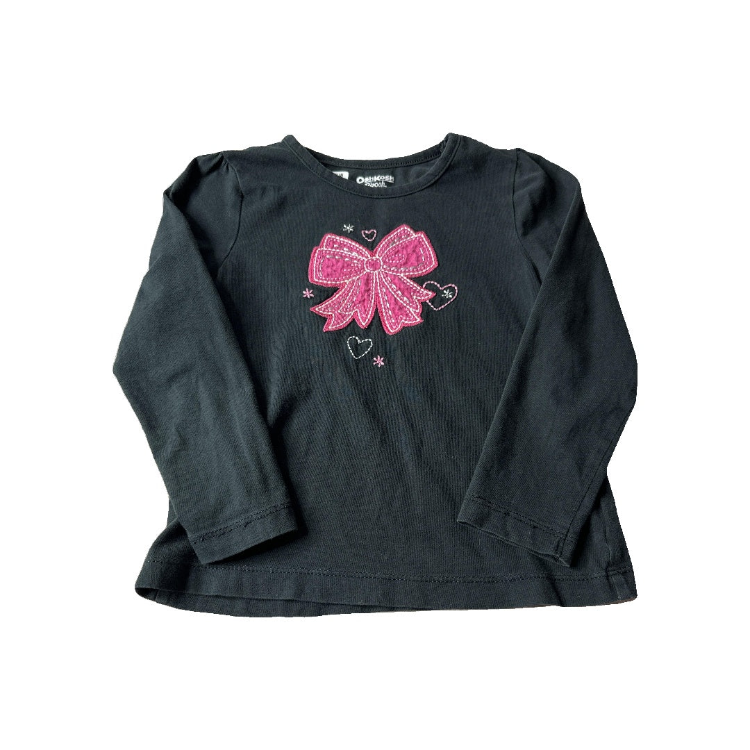 OshKosh Boys Black Long Sleeve Shirt Size: 4T Black
