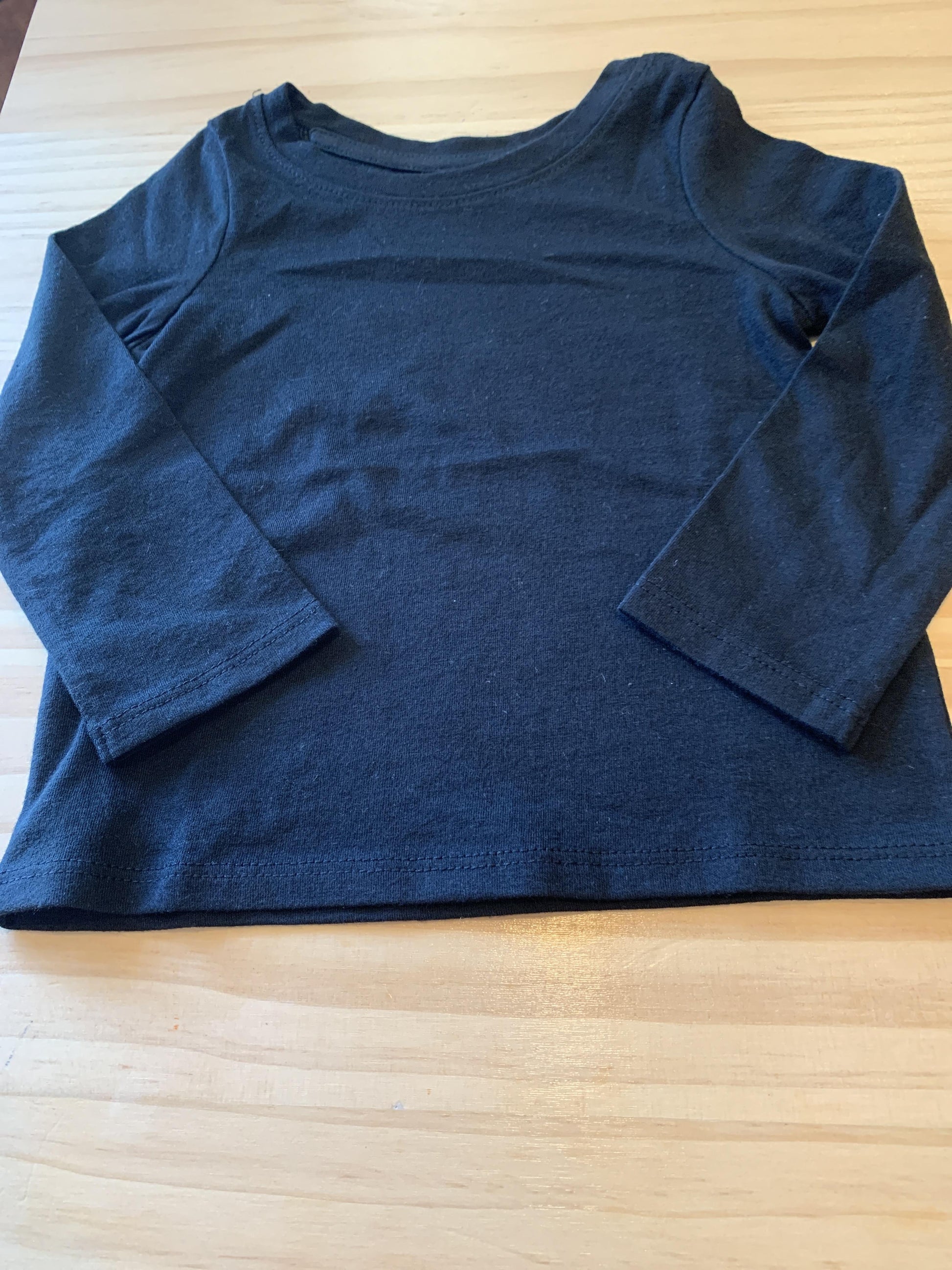 Cat & Jack Boys Black Long Sleeve T-Shirt Size: 12M Black