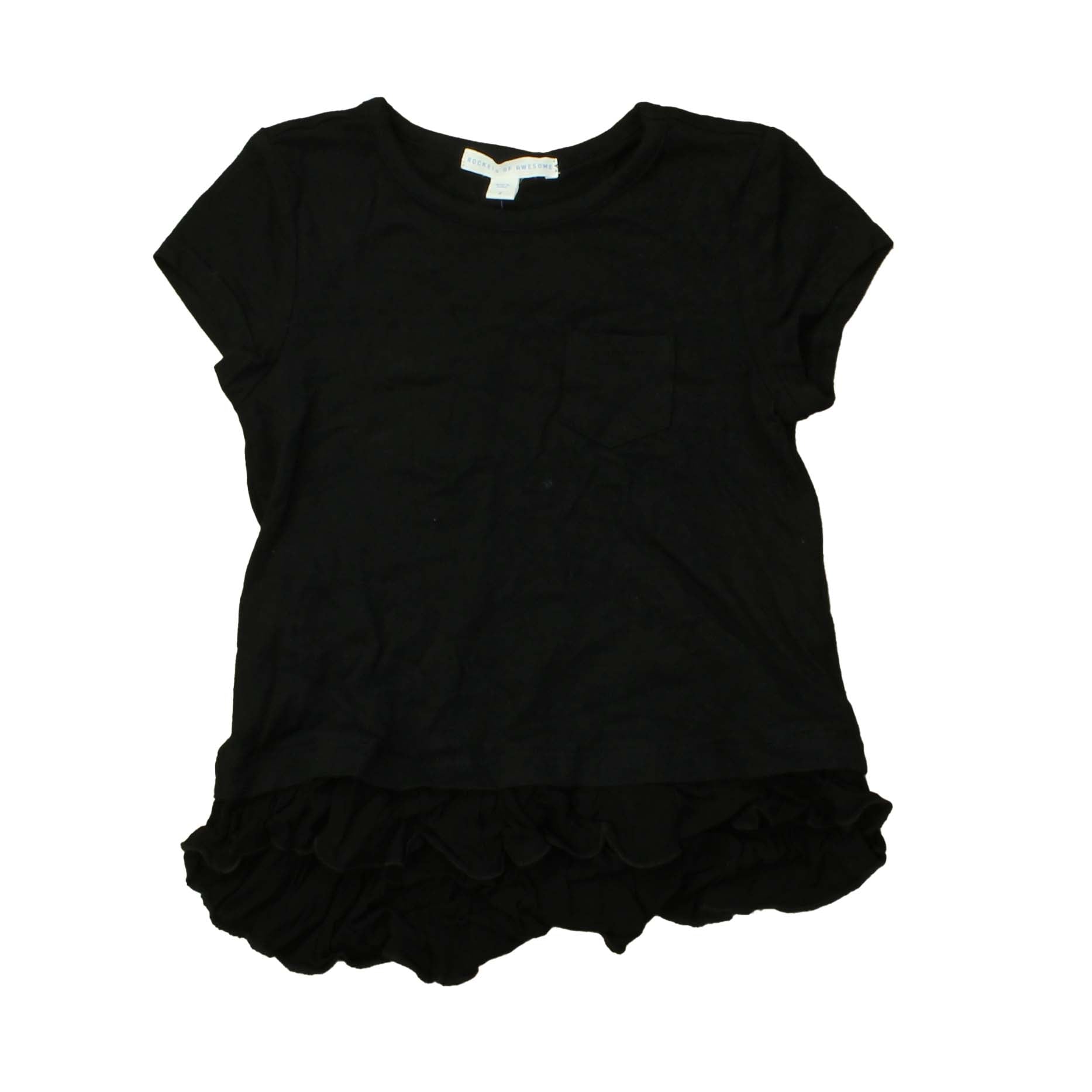 Rockets Of Awesome Girls Black T-Shirt Size: 2T Black