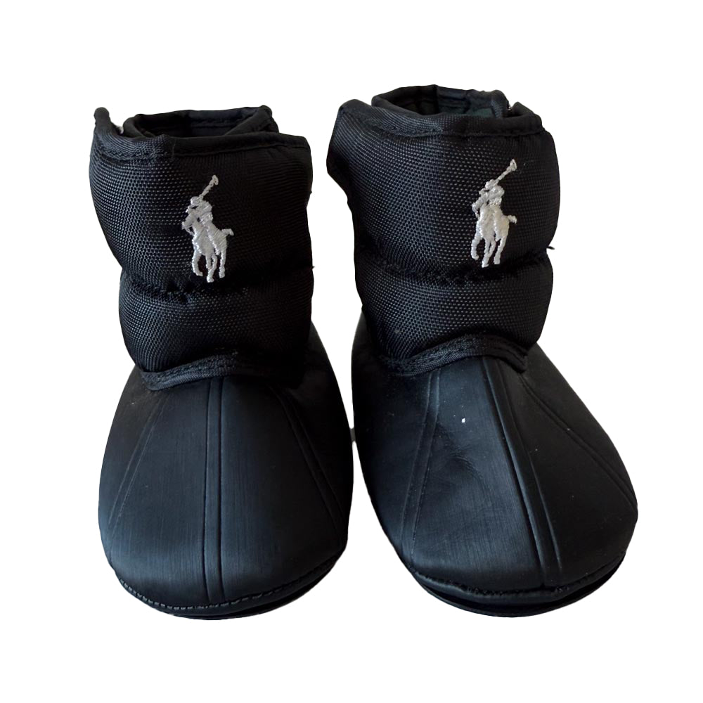 Polo Boys Black Boots Size: 3 Infant