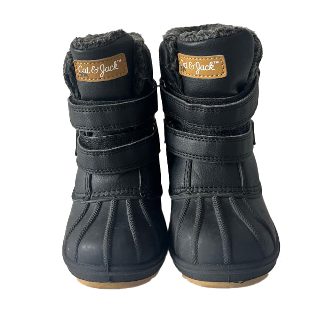 Cat & Jack Boys Black Boots Size: 9 Toddler