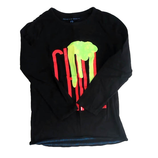 Rockets of Awesome Boys Black Long Sleeve T-Shirt Size: 12 Years Black