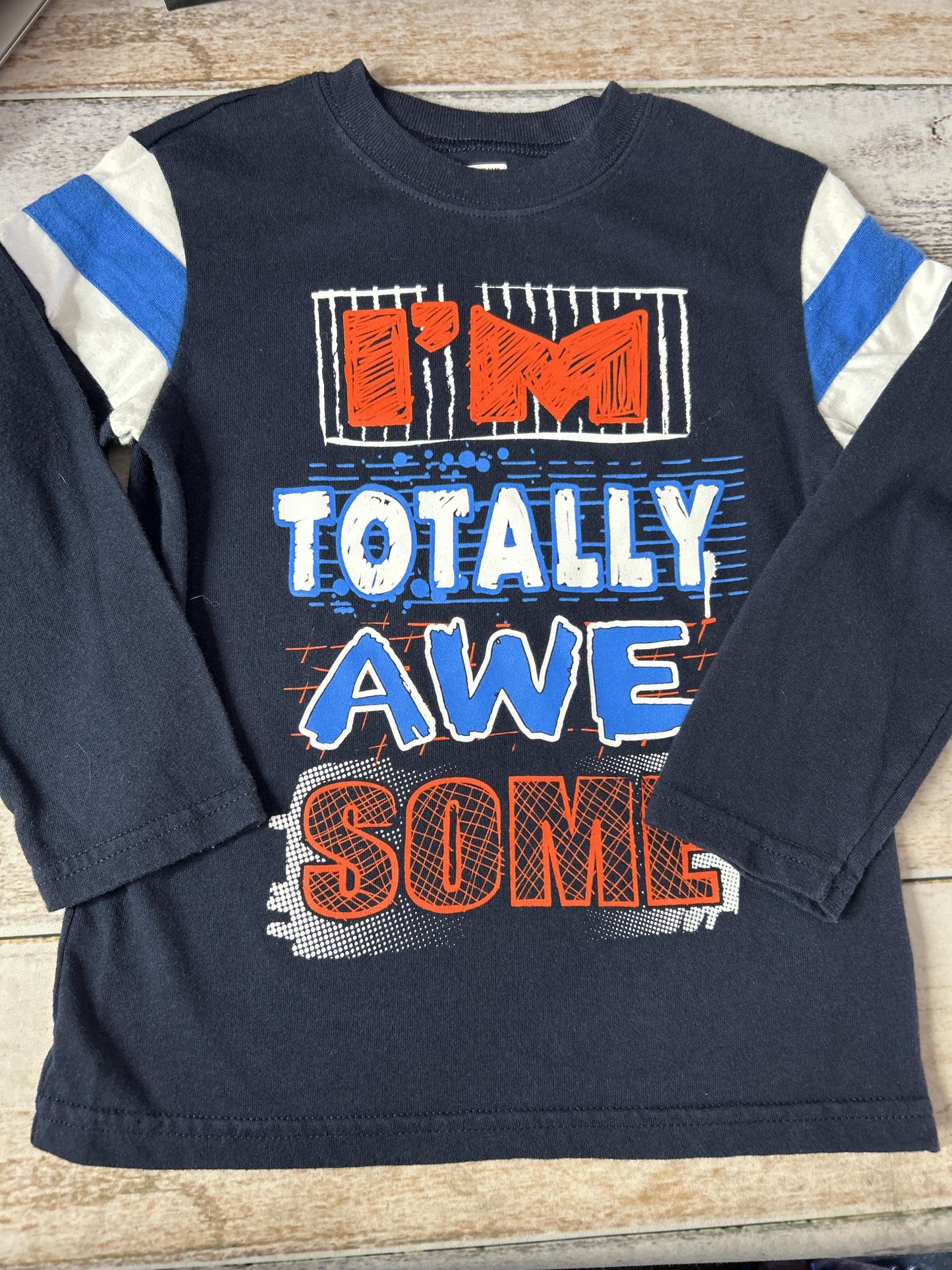 Unisex Black Long Sleeve Shirt Size: 4T Black