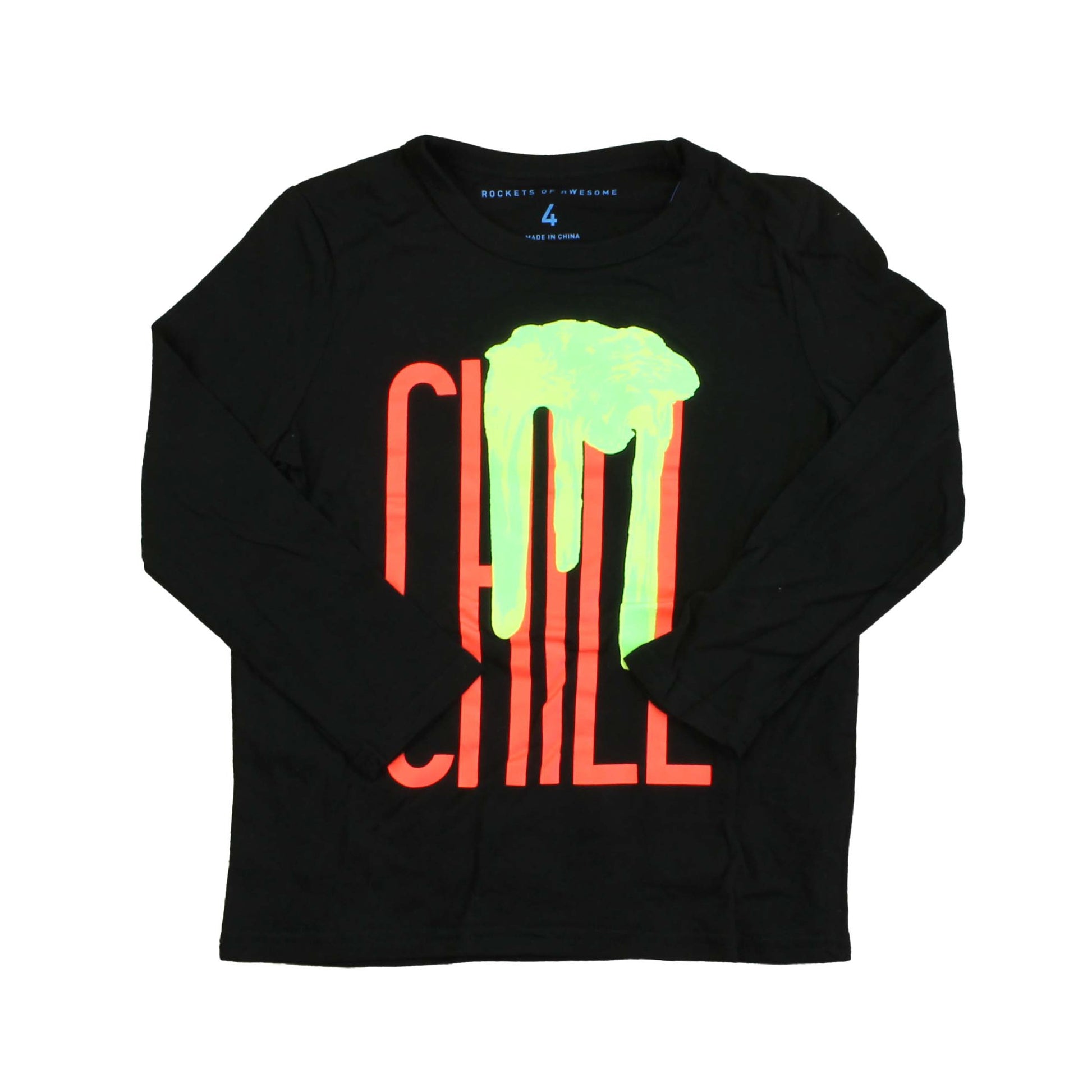 Rockets Of Awesome Boys Black Long Sleeve T-Shirt Size: 4T Black