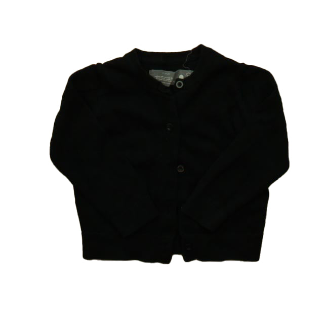 Primary.com Girls Black Cardigan Size: 12-18 Months