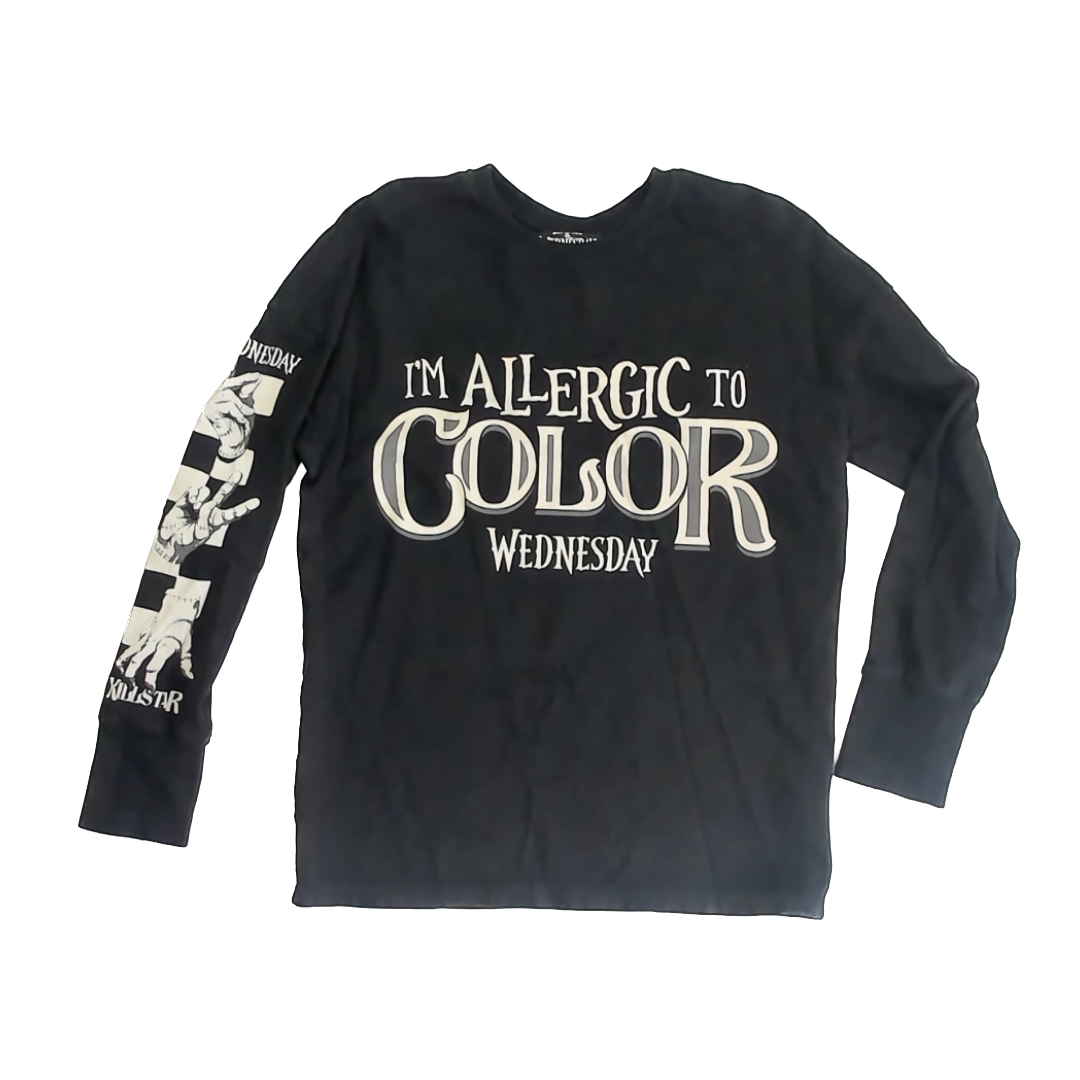 Killstar x Wednesday Girls Black Sweatshirt Size: Adult S (oversized) Black