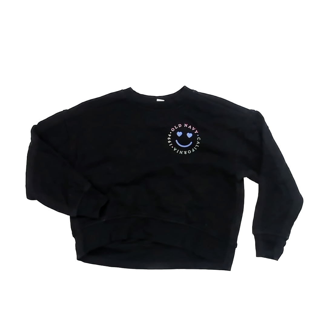 Old Navy Girls Black Sweatshirt Size: M (8) Black