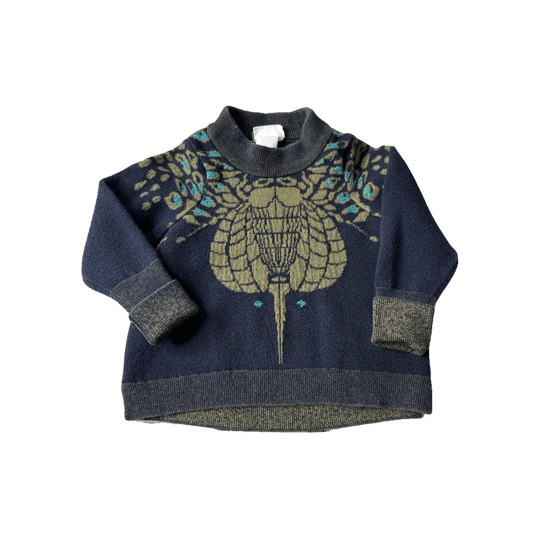 H&M Girls Black Sweater Size: 18-24 months Black