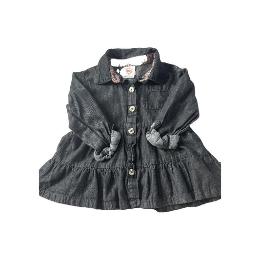 WonderNation Girls Black Dress Size: 12M Black