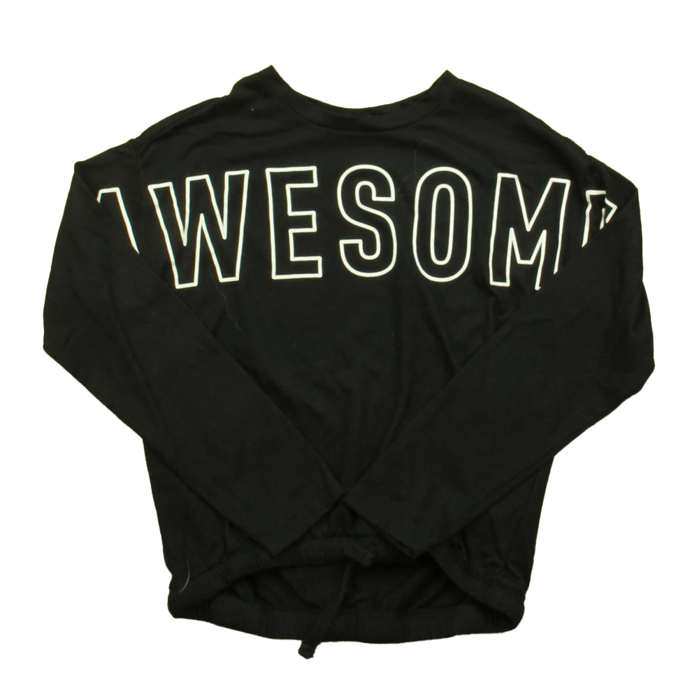 Rockets of Awesome Girls Black Long Sleeve T-Shirt Size: 8 Years