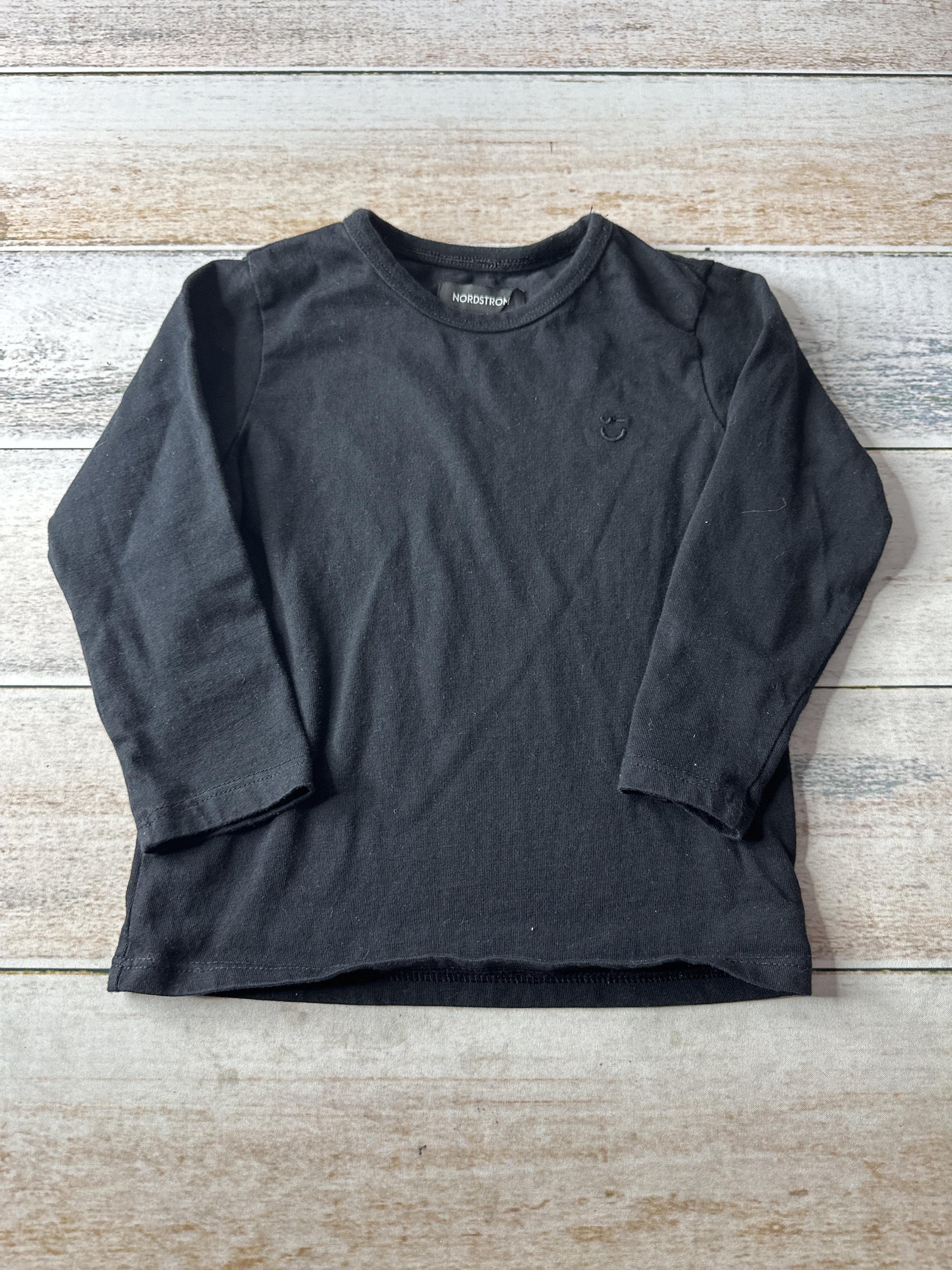 Nordstrom Boys Black Long Sleeve Shirt Size: 2T Black