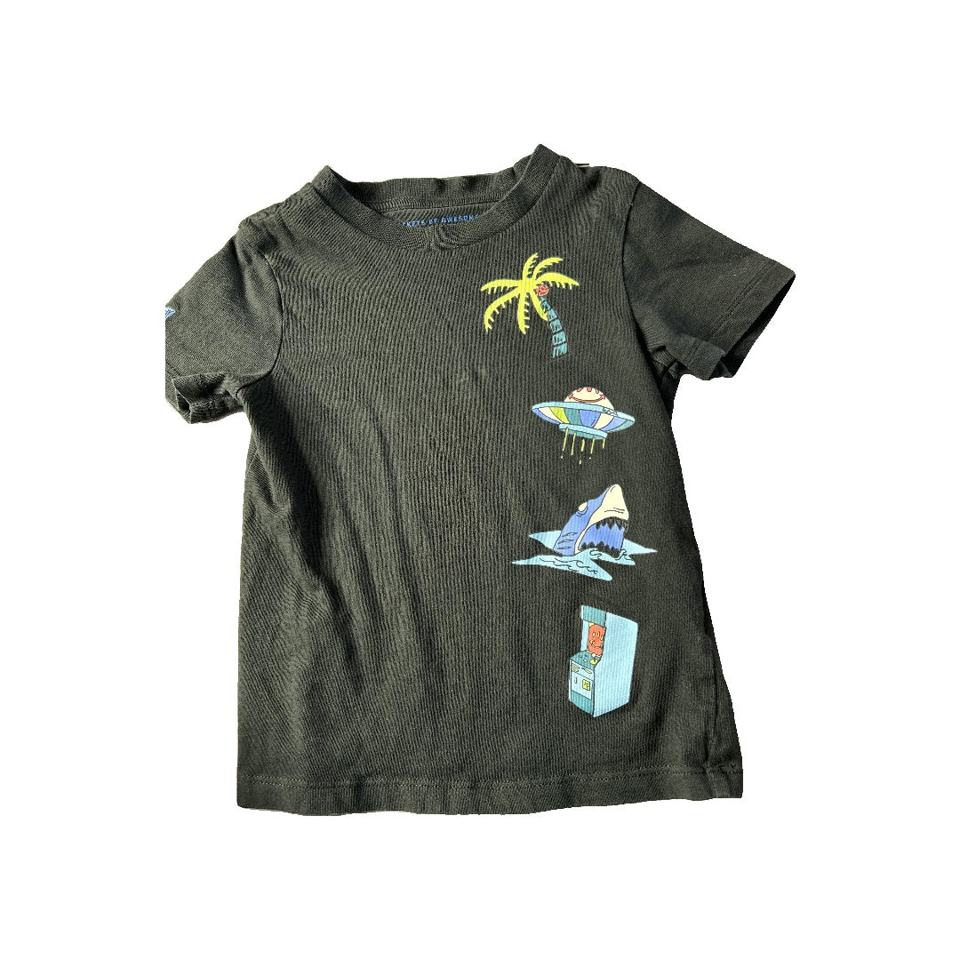 Rockets of Awesome Unisex Black Short Sleeve Shirt Size: 2T Black