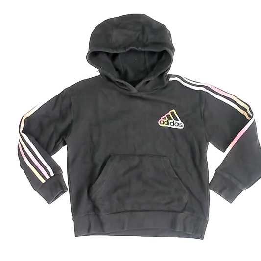 Adidas Girls Black Hoodie Size: 8 Years Black