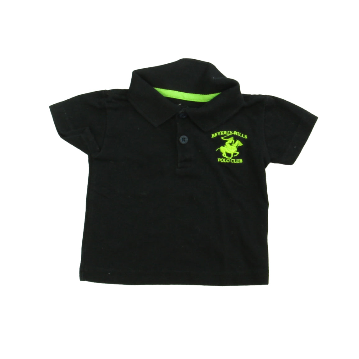 Beverly Hills Polo Club Boys Black Polo Shirt Size: 3-6 Months Black