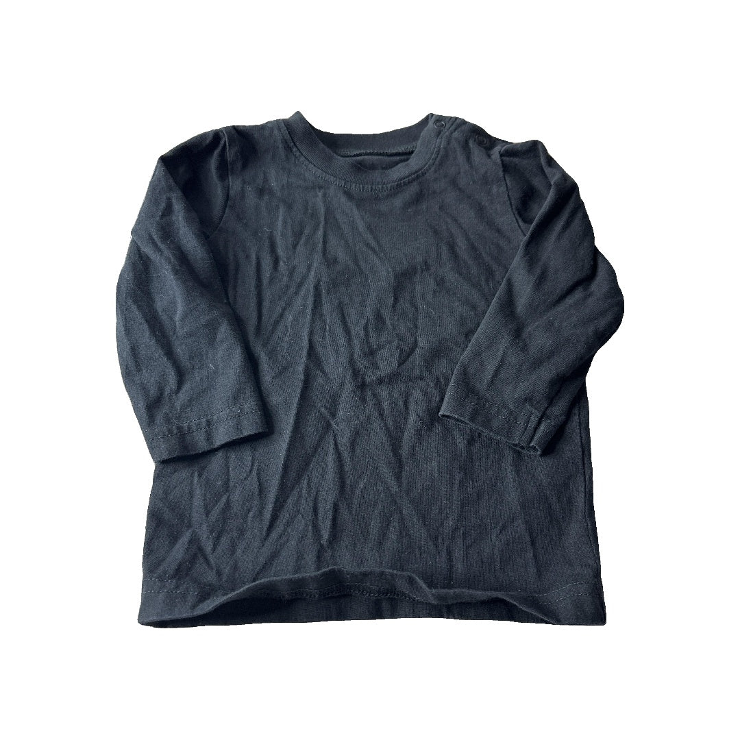 Primary Unisex Black Long Sleeve T-Shirt Size: 6-12 months Black